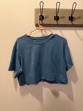 Women’s Boxy Crop T-Shirt - Blue